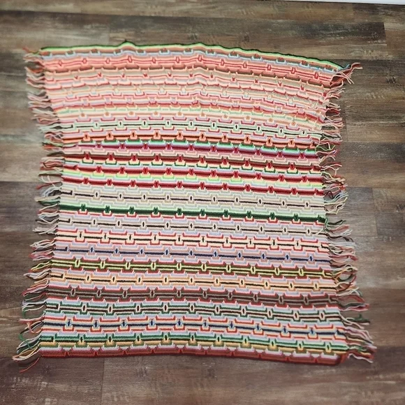 HANDMADE Crochet Multi-colored Blanket - Picture 5 of 9